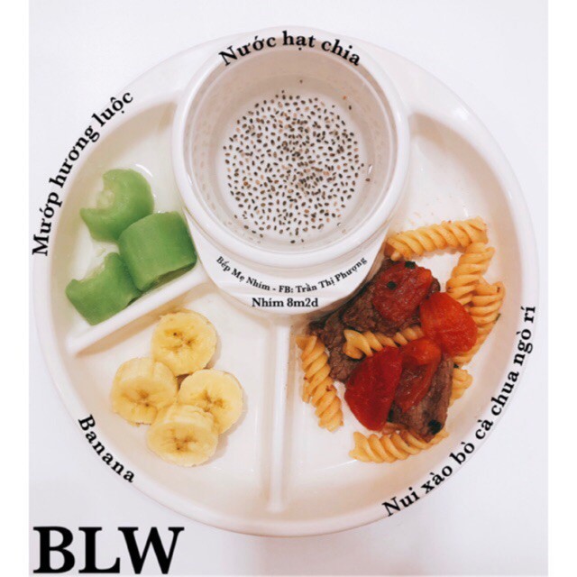 Khay ăn dặm BLW inomata tròn Nhật Bản cho bé chia ngăn nhựa cao cấp không BPA dùng được lò vi sóng