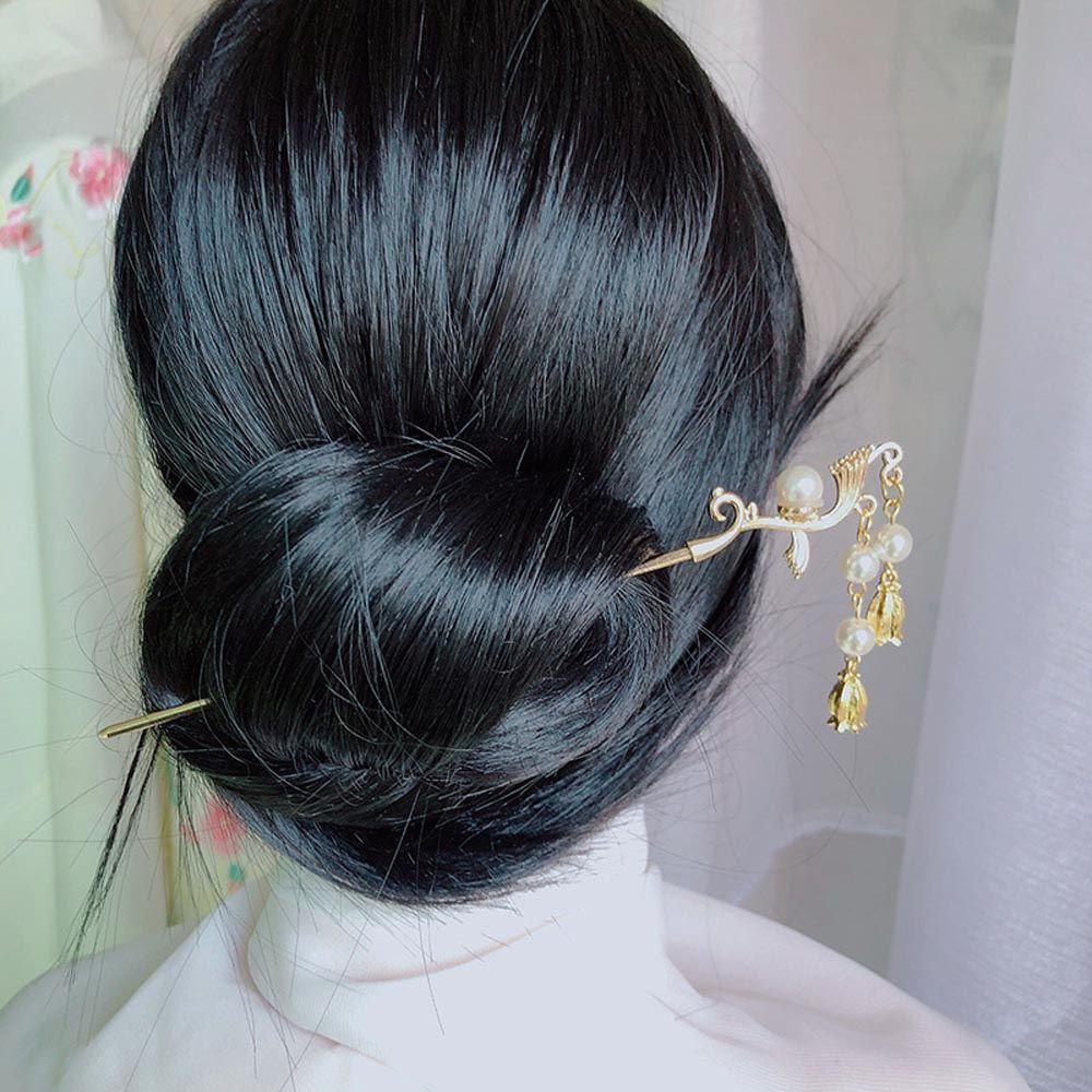 Trâm Cài Tóc Đính Hoa Tua Rua Phong Cách Trung Hoa Ngọt Ngào Cho Cô Dâu