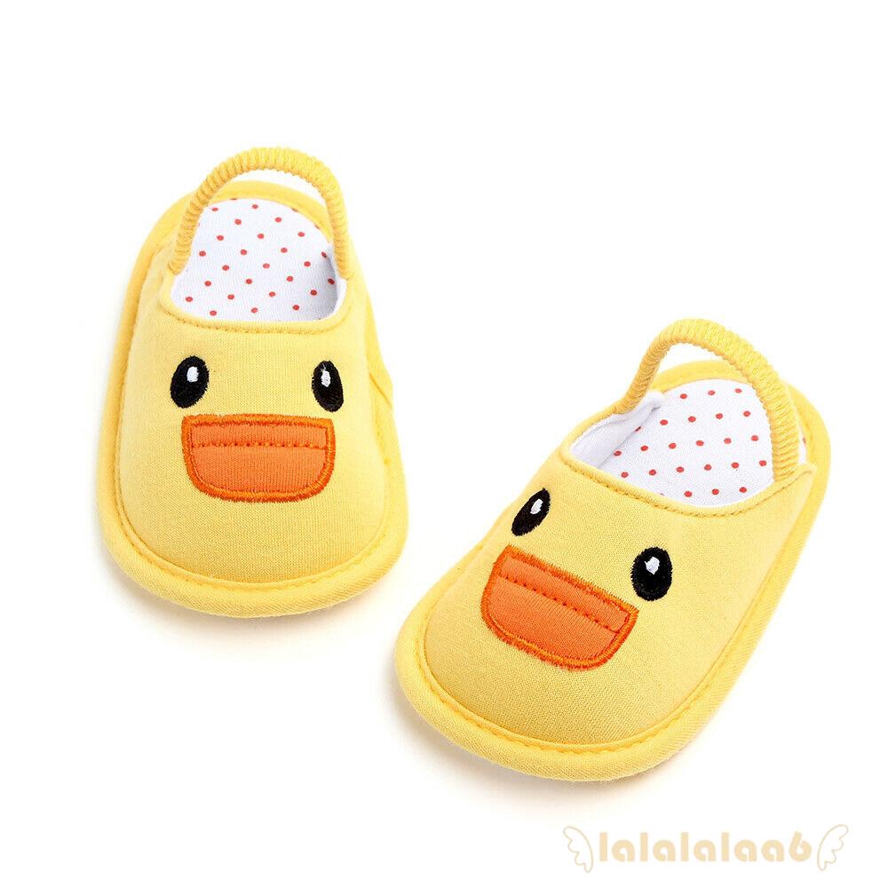 Giày tập đi bằng vải cotton pha êm chân đáng yêu cho bé