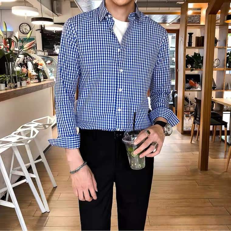 Áo sơ mi nam dài tay cao cấp Họa tiết chấm bi , chất cotton phong cách lịch lãm công sở | BigBuy360 - bigbuy360.vn