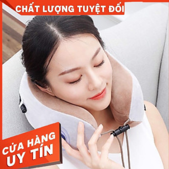 [CHÍNH HÃNG] Gối massage cổ vai gáy chữ U đa chức năng - Máy mát xa hồng ngoại hỗ trợ trị liệu,giảm đau mỏi vùng vai gáy