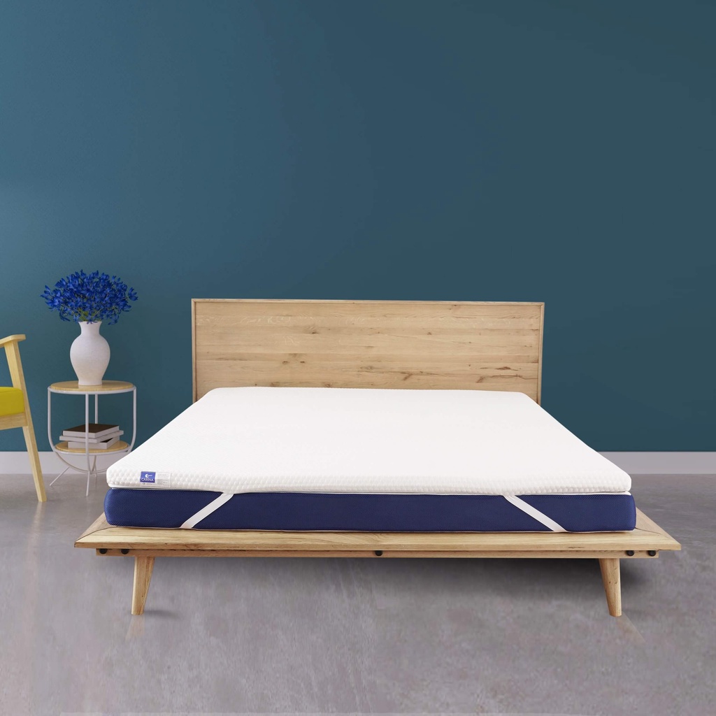 Topper tiện nghi Memory foam Goodnight Carina siêu mát, bọc vải tản nhiệt 3 inch Ultra