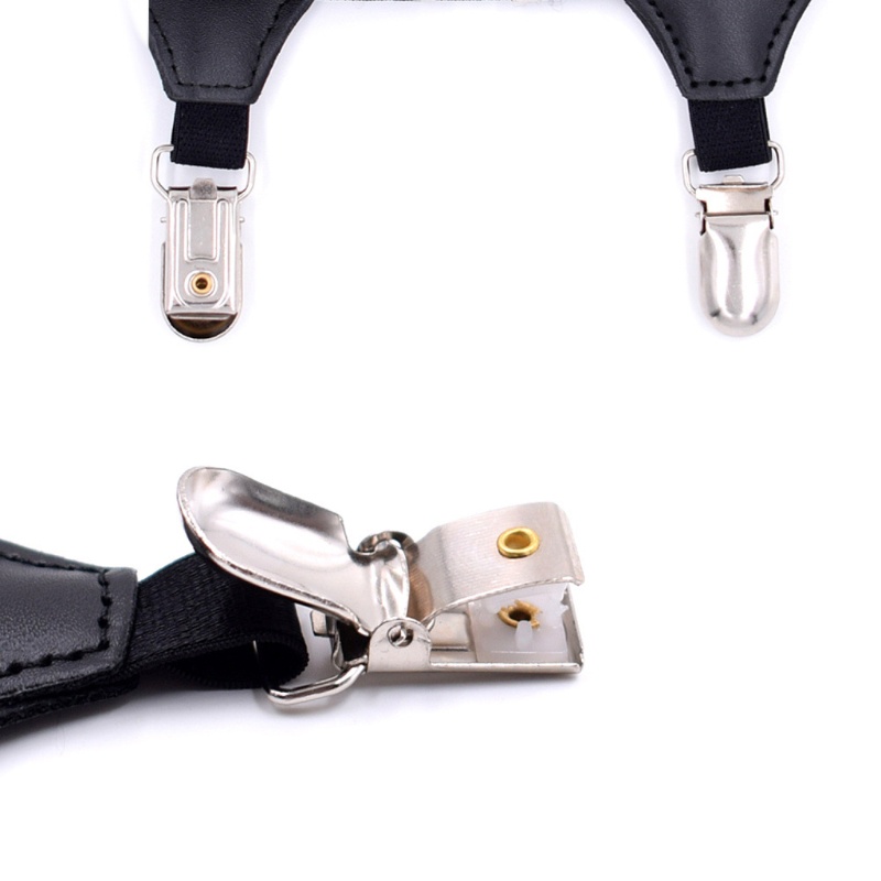 Bộ 2 dây nịt bít tất co giãn có kẹp hình mỏ vịt có thể điều chỉnh dành cho nam