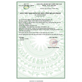 Vitamin C Đại Uy (Lọ 1000 viên)