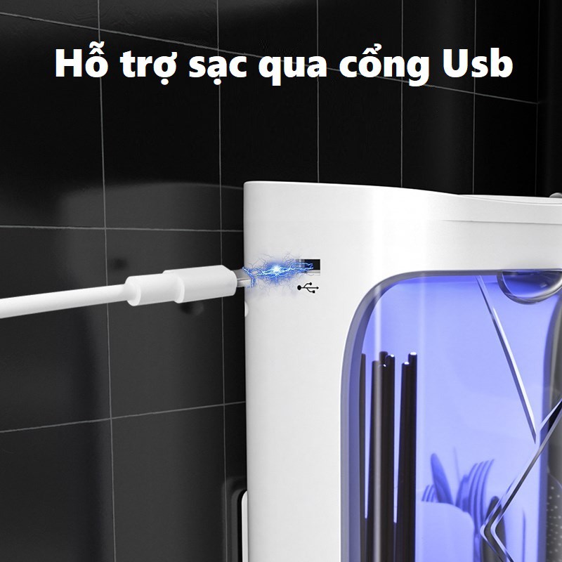 Hộp đựng đũa thông minh khử trùng bằng tia UV