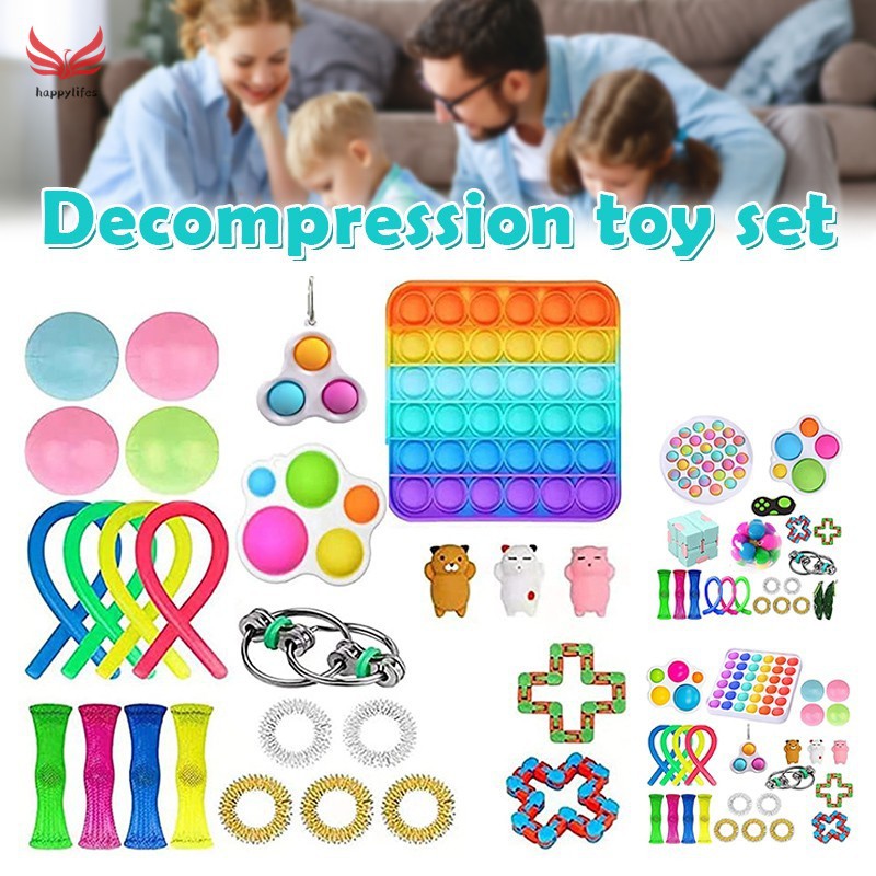 Set 22 đồ chơi vui nhộn giảm căng thẳng tiktok Push Pop It Fidget Bubble Sensory Toy Đồ Chơi giải stress bong bóng Trẻ Đồ Chơi Giáo Dục đồ chơi bé đồ chơi cho chơi Đồ chơi giải tỏa căng thẳng đàn stress  đồ chơi cho trẻ em bé trai bé gái