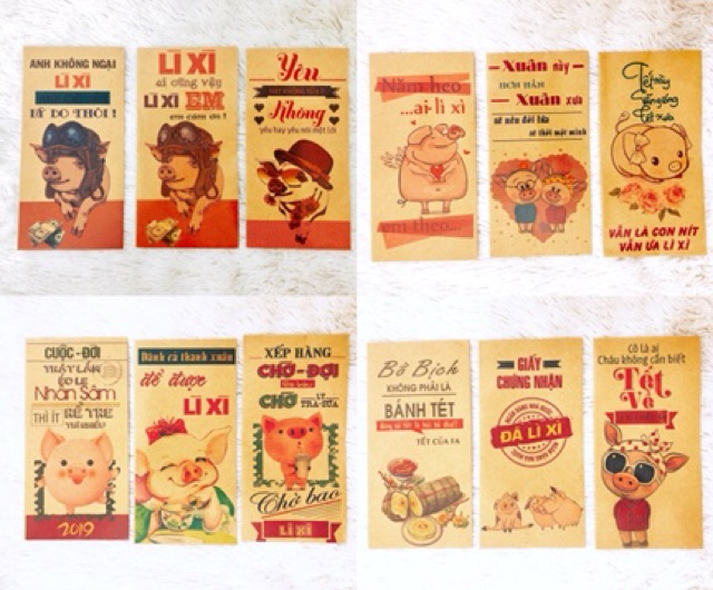 SET 10 BAO LÌ XÌ KRAFT 06