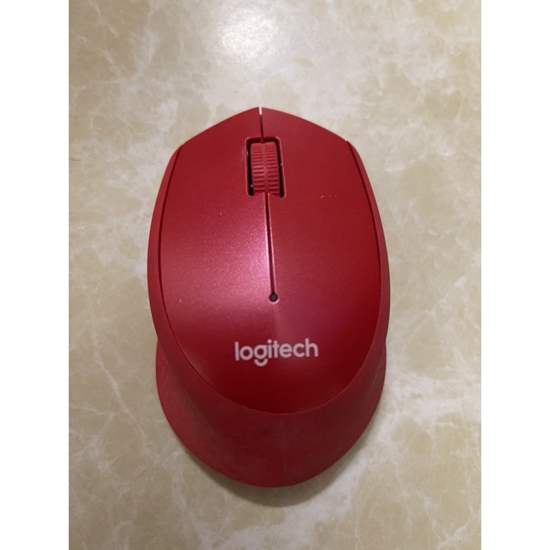 Chuột không dây Logitech M331 silent (màu đỏ, hàng 99,9%)