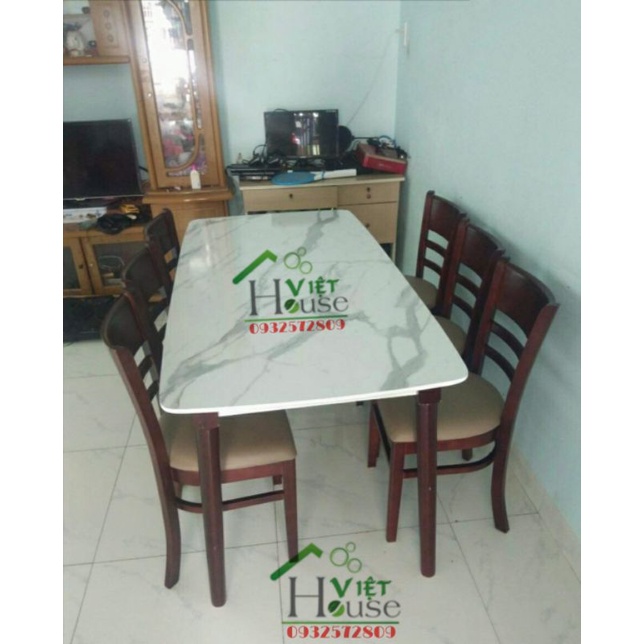 Bàn ăn Cabin giả đá 6 ghế giá rẻ