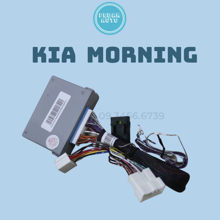Modul Gập Gương + Lên + Xuông Kính Xe Kia Morning 2015 đến 2022 cắm giắc gin, an toàn tiện lợi