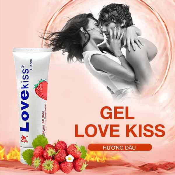 Gel bôi trơn Love Kiss Hương Dâu Tây 100ml [ An Toàn &amp; Chính Hãng ]