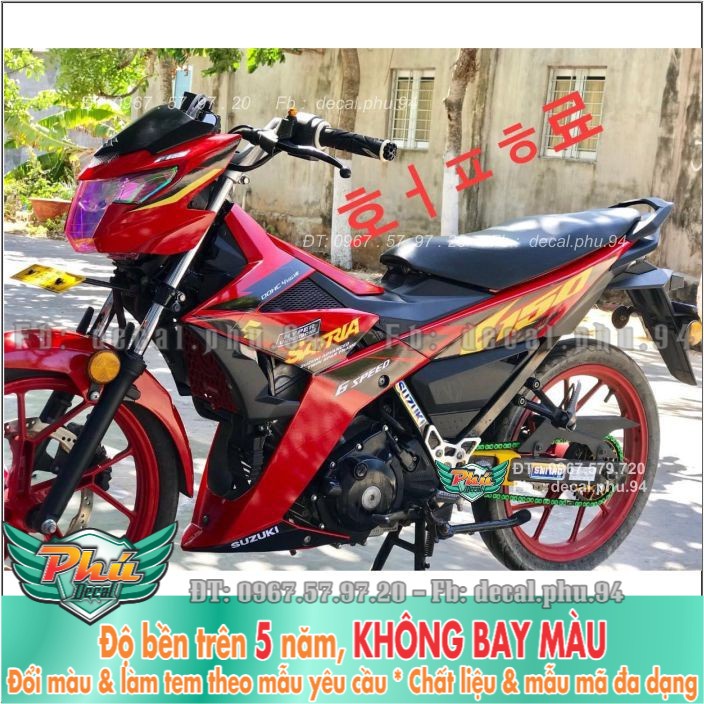 Tem rời Satria Đỏ candy (X) -1