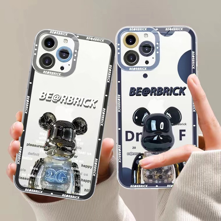 Ốp Điện Thoại TPU Silicon Mềm Chống Sốc Hình Gấu Sang Trọng Thời Trang Cho iPhone 11 12 13 Pro Max Mini XR X 6 6S 7 8 Plus XS Max