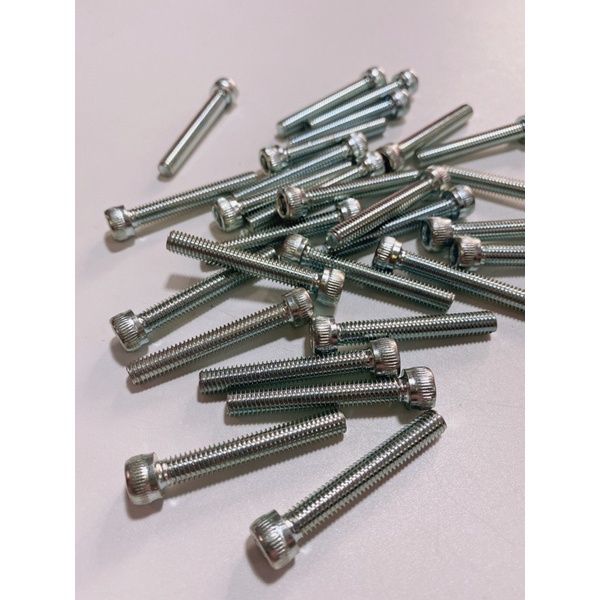 Ốc bulong 6li 6li4 6li5 6li6 6li7 6li8 6li9 đầu trụ lục giác, chất liệu sắt xi thông dụng nhiều dòng xe