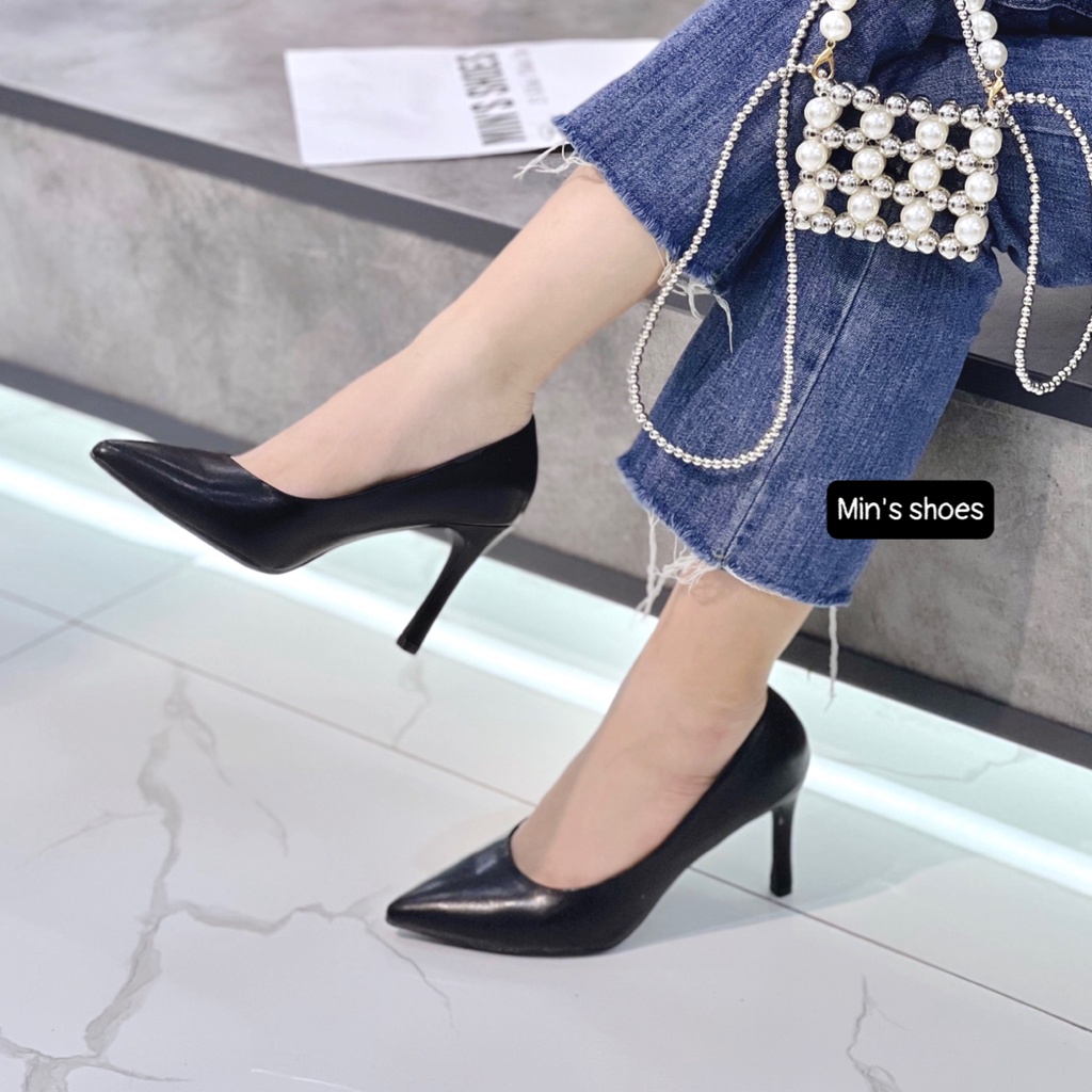 Min's Shoes - Giày Gót Nhọn Da Mềm Cao Cấp D384