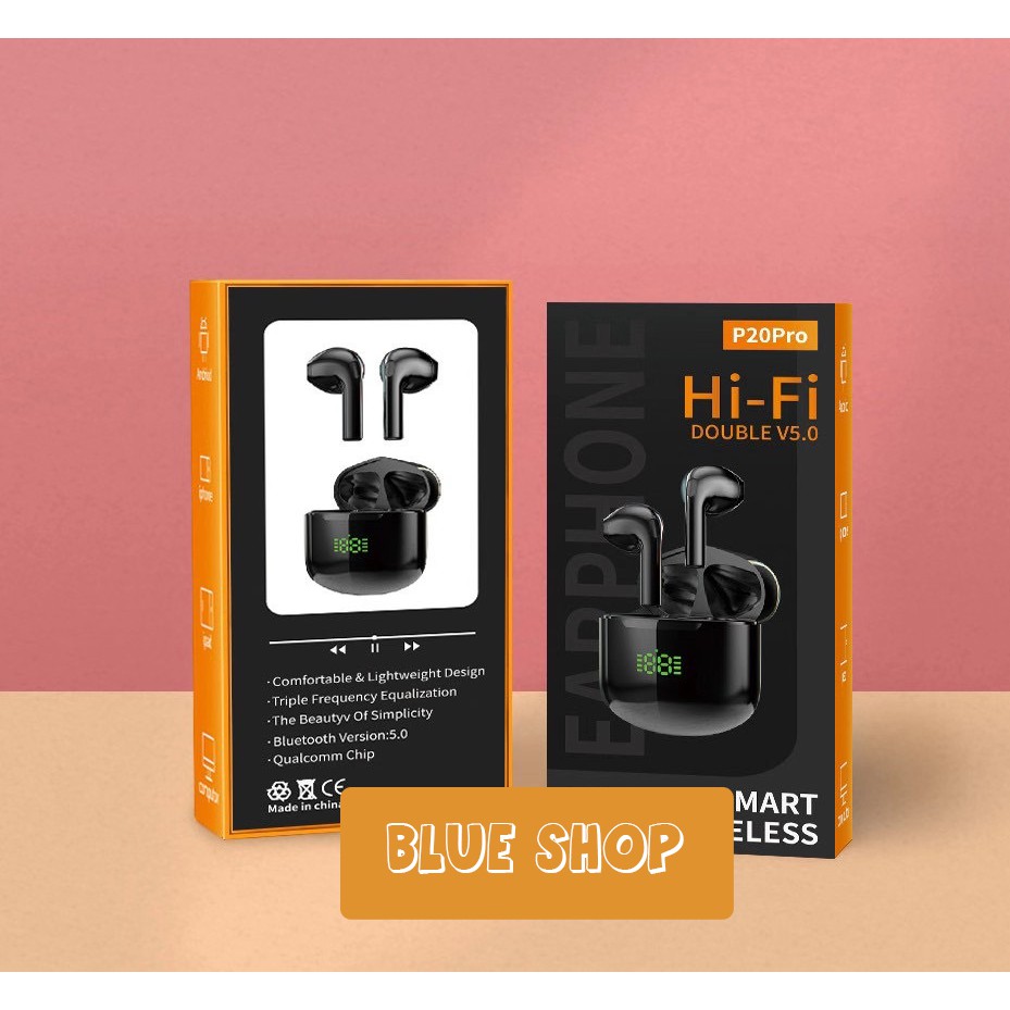 Tai nghe bluetooth P20 PRO nhỏ gọn Led tính tế,tai nghe bluetooth mini P20 pro không dây,Tai nghe không dây