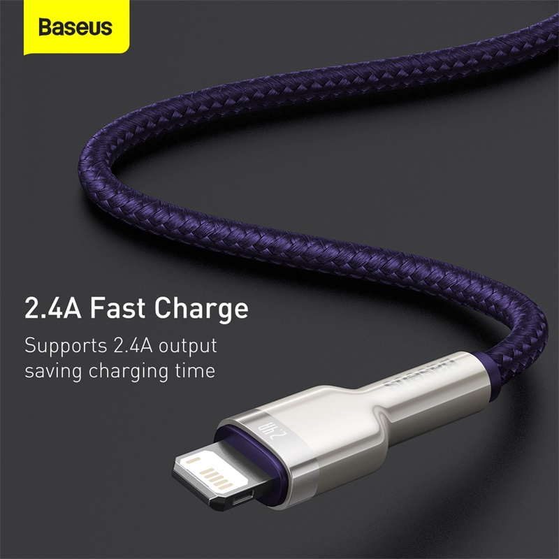 Dây Cáp Sạc Nhanh Baseus Cho iPhone/Ipad Từ Đầu USB Sang Lightning 2.4A | BigBuy360 - bigbuy360.vn