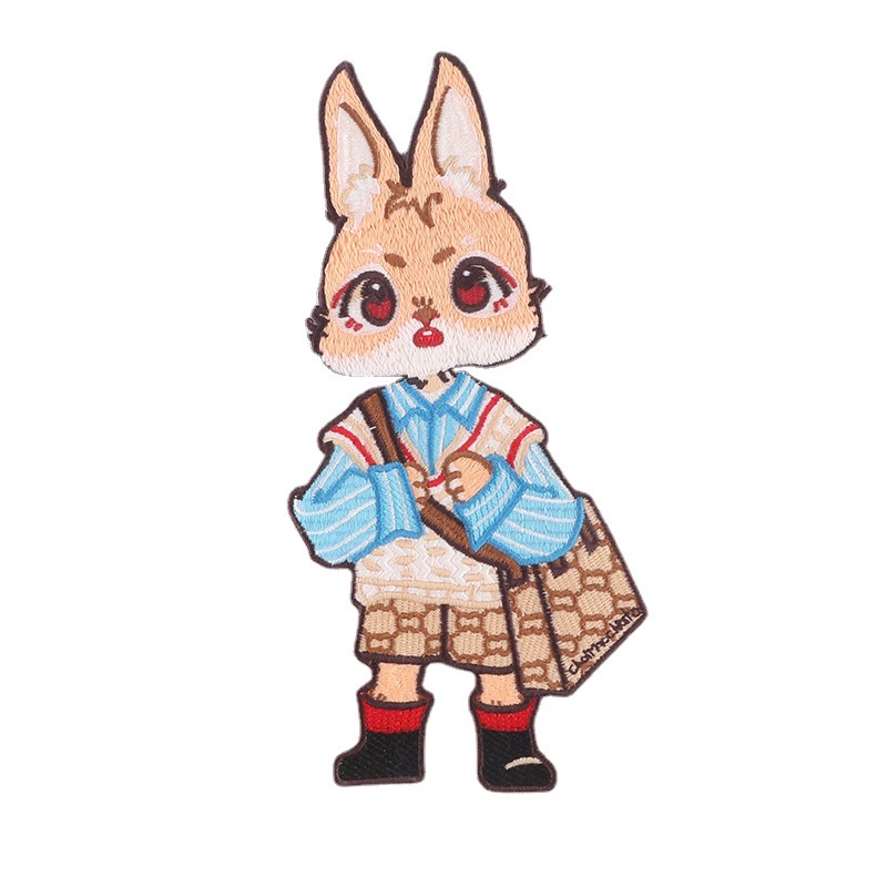 Sticker Ủi Thêu Hình Thỏ Hoạt Hình Dễ Thương