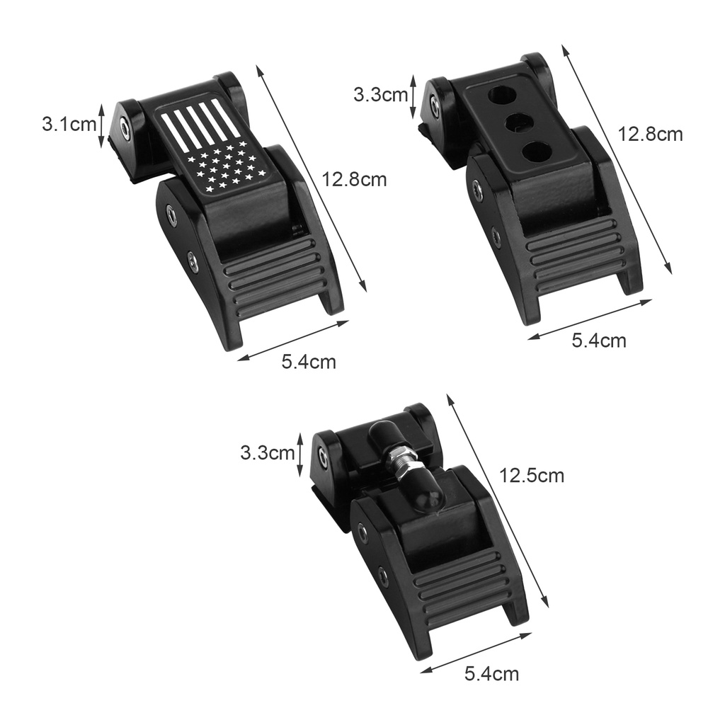1 Cặp Chốt Khóa Nắp Ca Pô Bằng Hợp Kim Nhôm Cho Jeep Wrangler JK JL 07-21