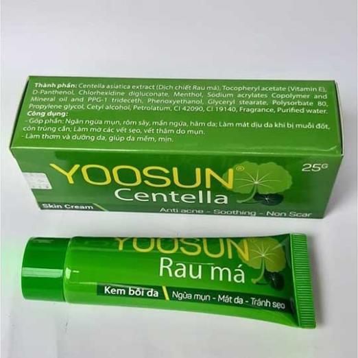 Yoosun Rau Má Kem Hỗ Trợ Giảm Mụn Mát Da Tuýp 25g