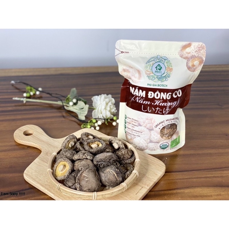 Nấm đông cô (nấm hương) hữu cơ Phú Gia 70gam (date 25/2/2024)