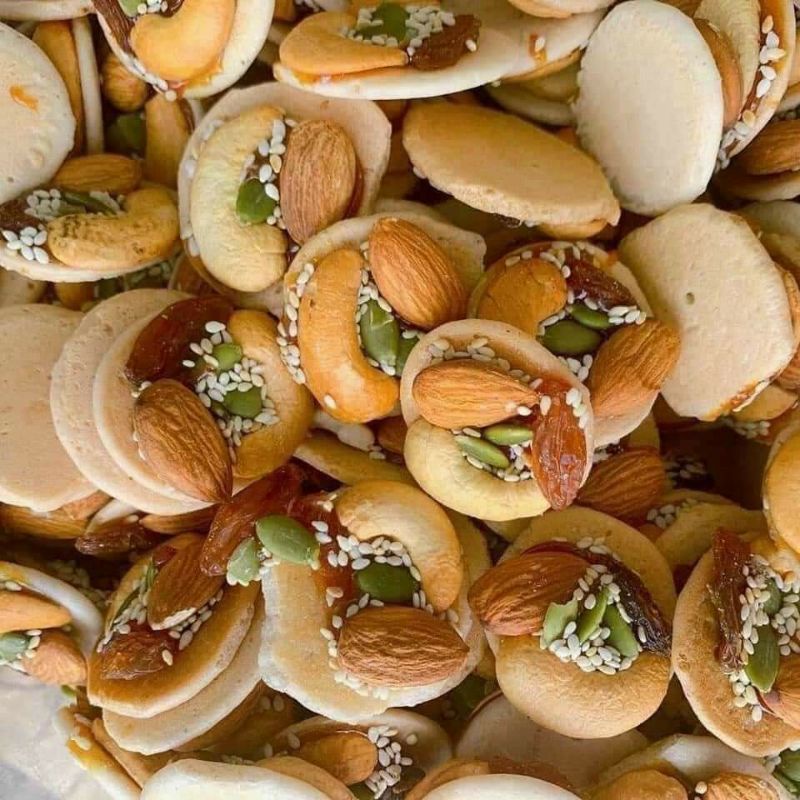 500gr Bánh đồng tiền Mix hạt