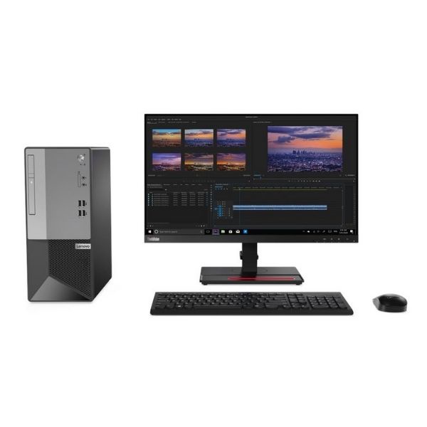 Máy tính bàn Lenovo V50t-13IMB | Core i3-10100 | Ram 4GB | SSD 256G | DVDRW| WL + BT | Đen [Hàng chính hãng]