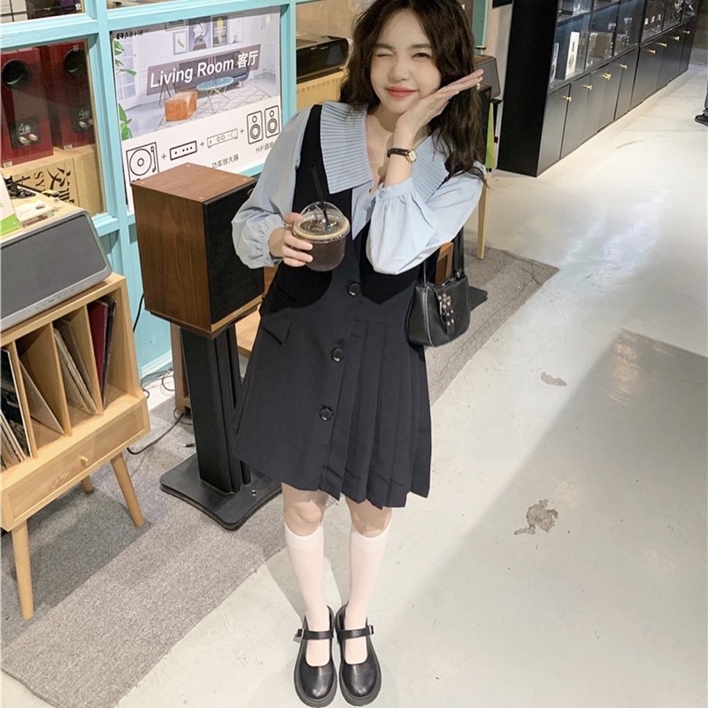 Set váy ulzzang dễ thương dáng xoè