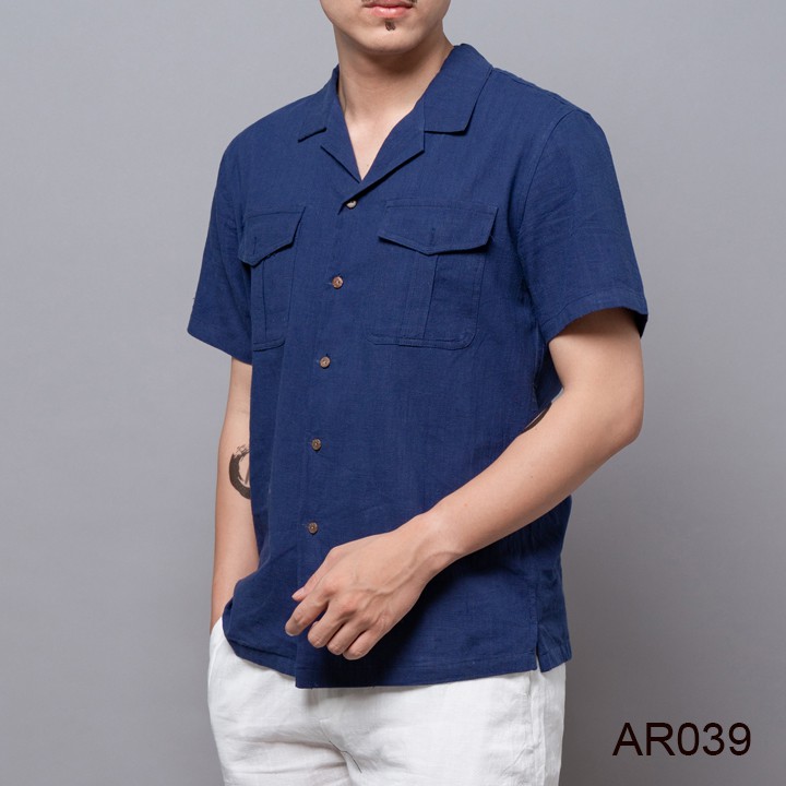 Áo đũi nam cộc tay cổ vest thời trang | BigBuy360 - bigbuy360.vn