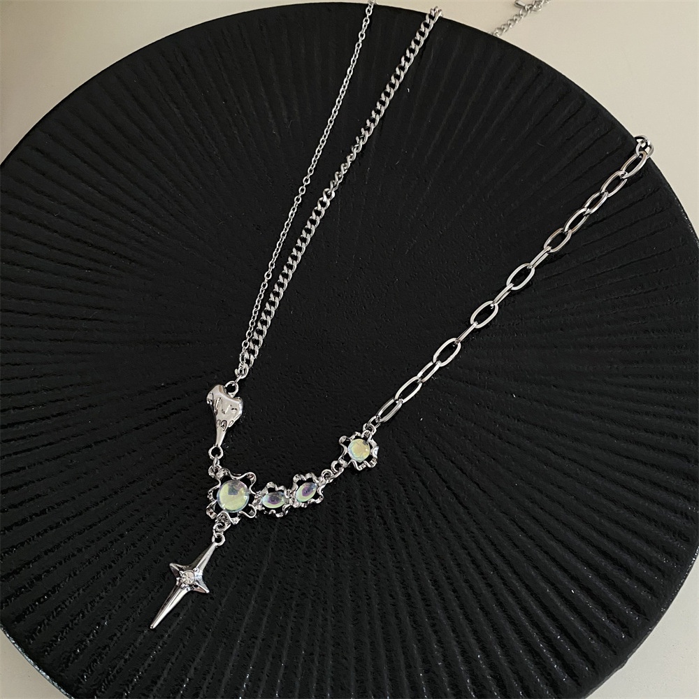 Vòng cổ Bằng Thép Titan Hình Mắt Mèo Nhiều Màu Sắc Phong Cách Hàn Quốc Cho Nữ