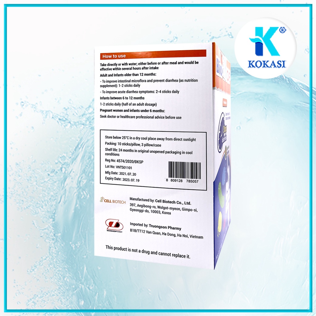Men sống Hàn Quốc - Men vi sinh Bio4Stop dành cho bé hỗ trợ bé táo bón tăng cường hệ miễn dịch