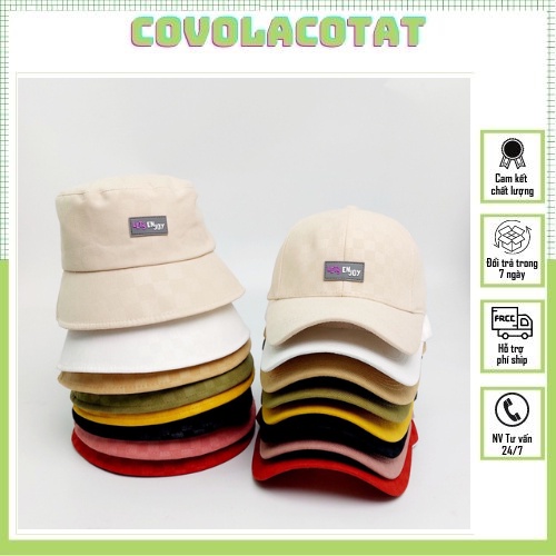 Combo 2 mũ Lesten  Trai Nam Nữ, Nón Kết + bucket Thêu Chữ Phong Cách Cá Tính