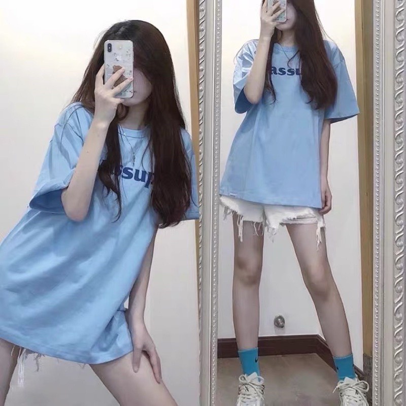 Áo thun nam nữ unisex-Áo phông WASSUP phom rộng tay lỡ dành cho nam nữ