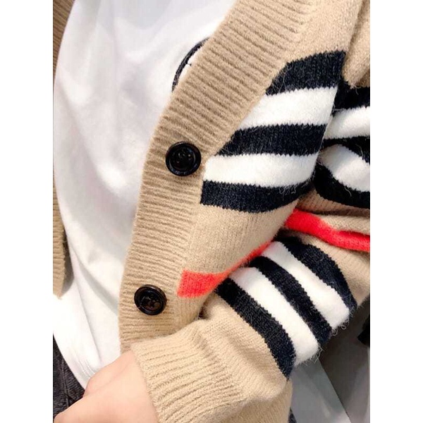 Áo Khoác Len Cardigan Họa Tiết Kẻ Sọc Phong Cách Phương Tây Thời Trang Xuân Thu Cho Bé Trai/Bé Gái