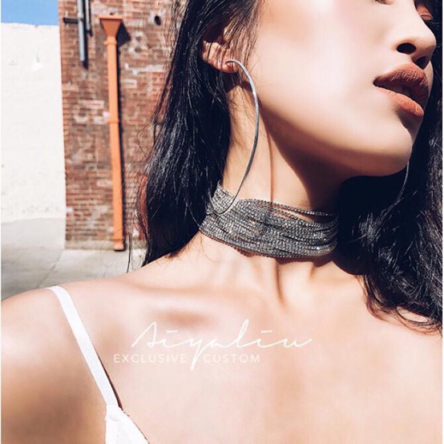 Vòng cổ Choker đá