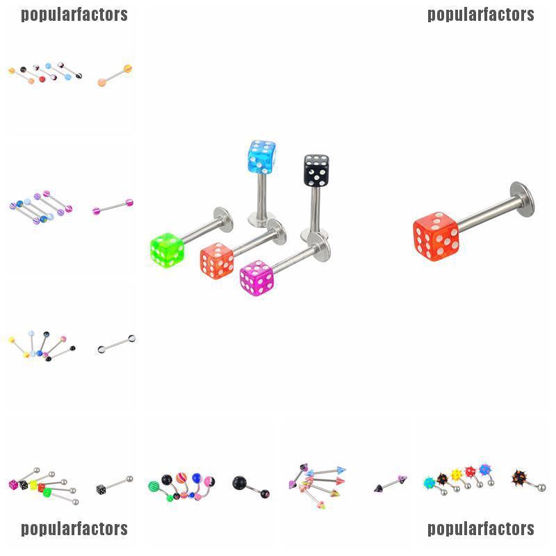 Set 110 Khuyên Tai / Khuyên Môi Đầu Tròn Cá Tính