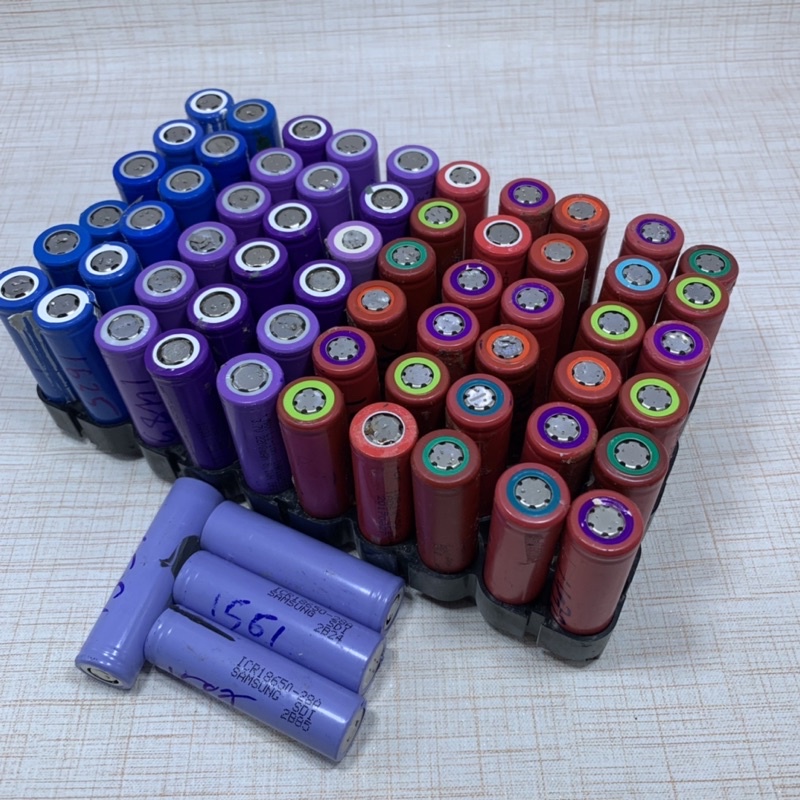 Pin 18650 tháo xe điện cũ đã test dung lượng