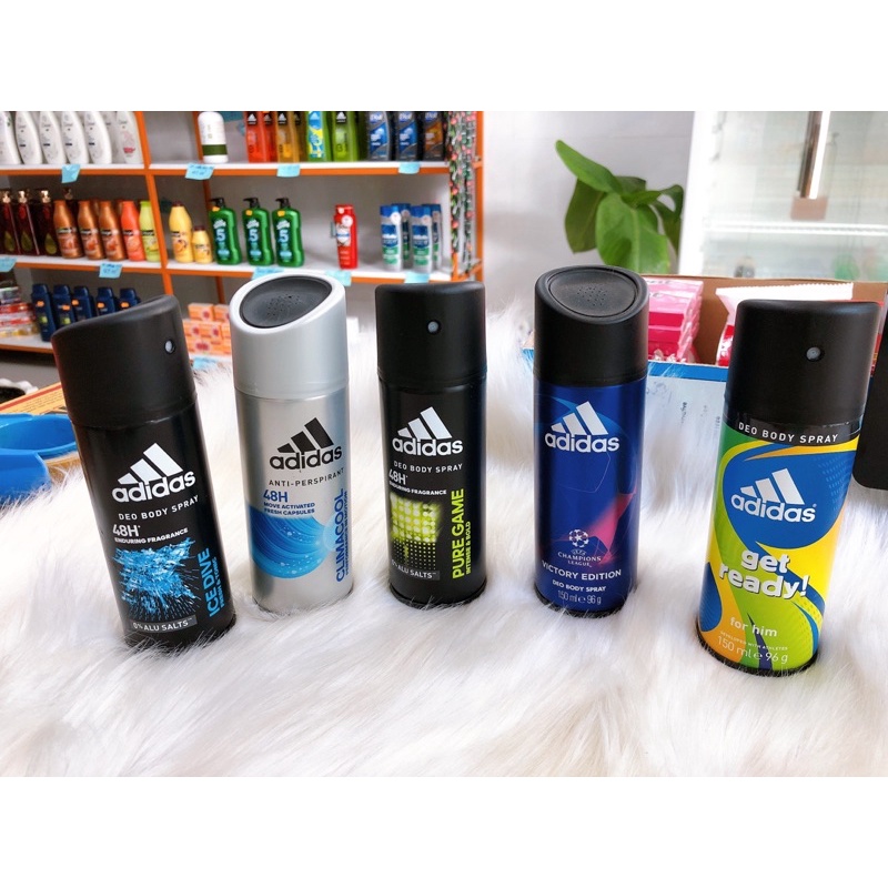 XỊT KHỬ MÙI TOÀN THÂN NAM ADIDAS DEO BODY SPRAY 24H 150ML PHÁP