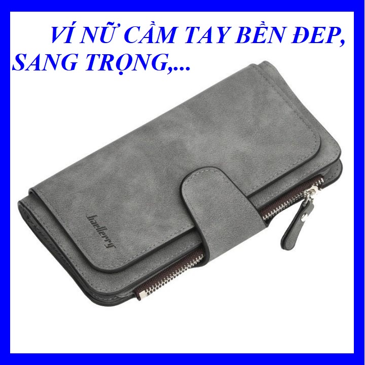 Ví nữ bền đẹp ⚡️FREESHIP⚡️ dapu có dây kéo, có nút bấm