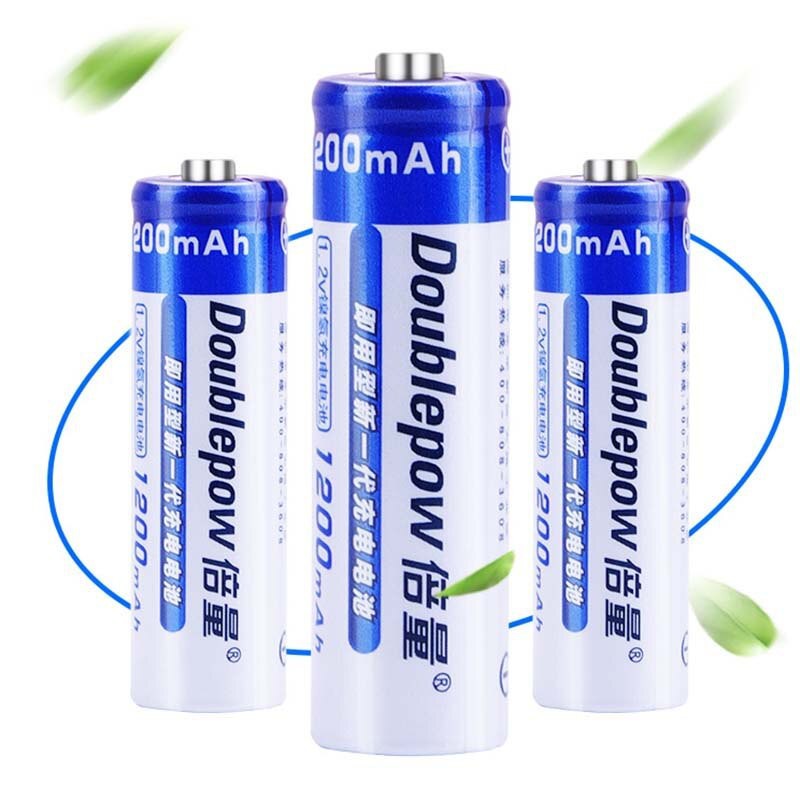 [Mã ELFLASH3 hoàn 10K xu đơn 20K] Pin Sạc AA x4 1200mAh Doublepow Bộ 4 Pin (Hàng Chính Hãng)