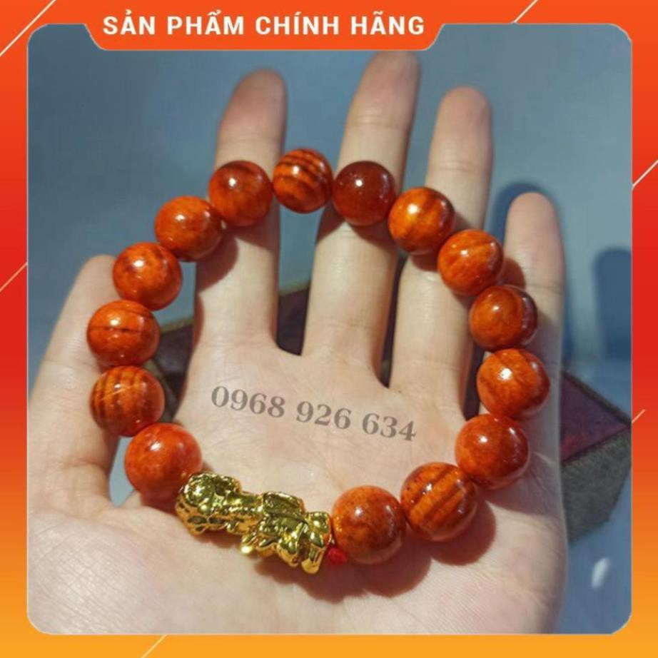 Vòng phong thủy 💖FREE SHIP💖Vòng tay gỗ huyết long Tỳ Hưu 12 li may mắn loại tốt