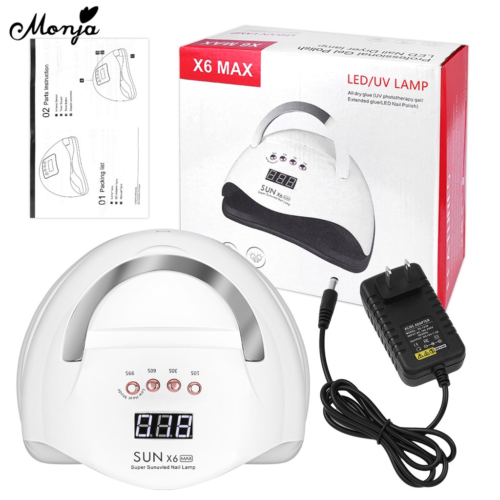 MONJA Đèn LED UV Sấy Khô Móng Tay 36 Bóng 220W Chuyên Dụng