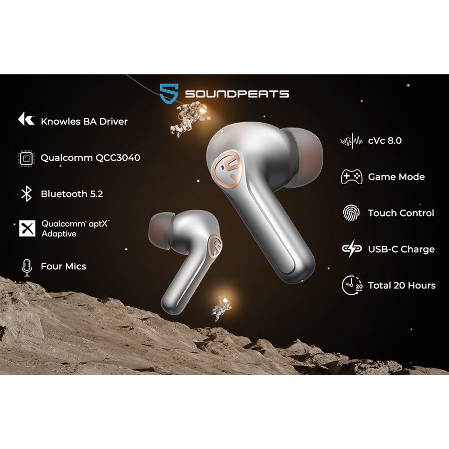 Tai nghe True Wireless Earbuds SoundPEATS H2 Driver BA &amp; DD Bluetooth 5.2