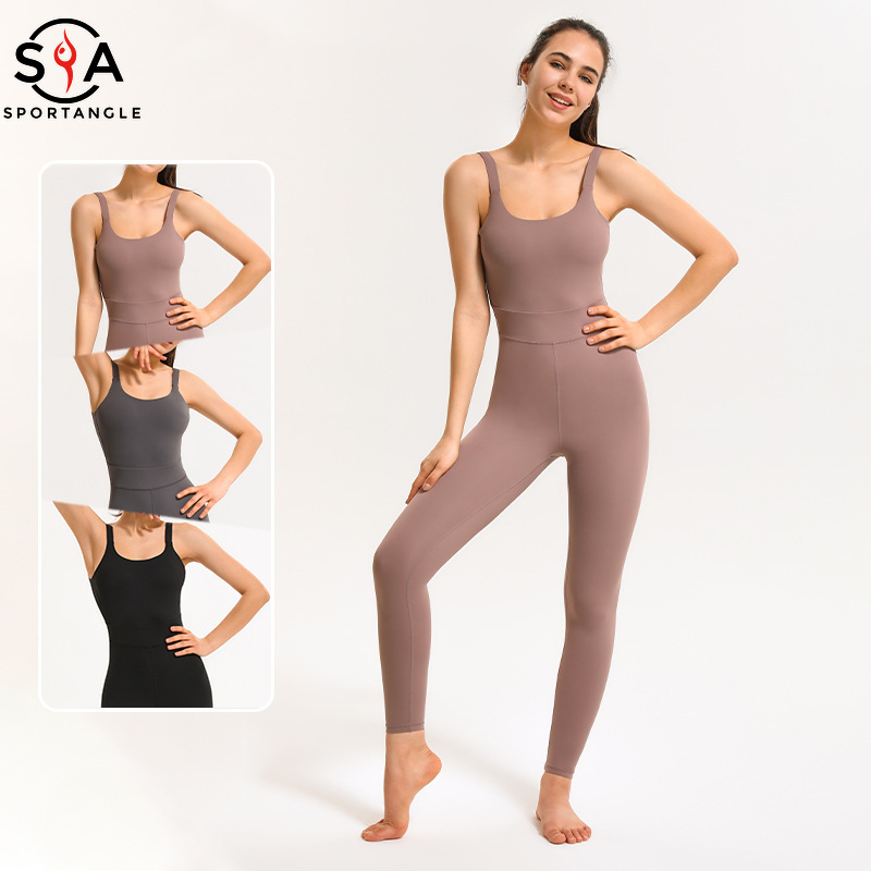 Áo liền quần thể thao SPORTSANGEL đan dây chéo lưng gợi cảm cho nữ