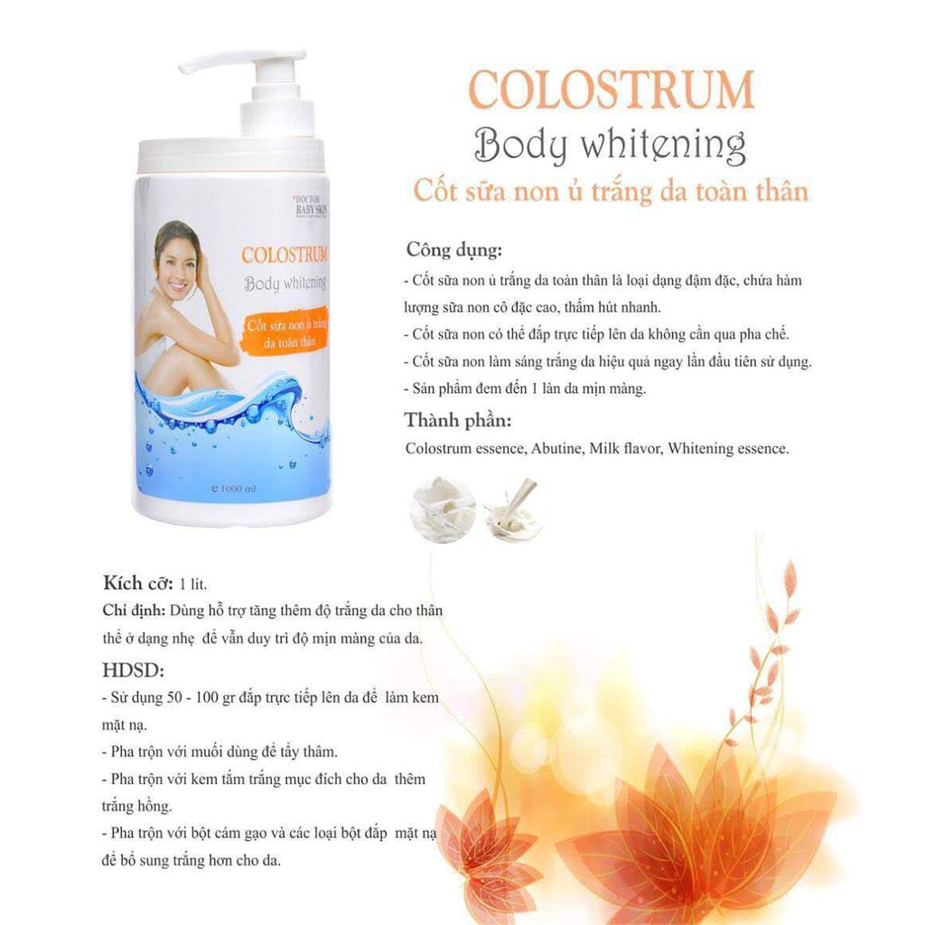 CỐT SỮA NON Ủ TRẮNG DA TOÀN THÂN - COLOSTRUM BODY WHITENING