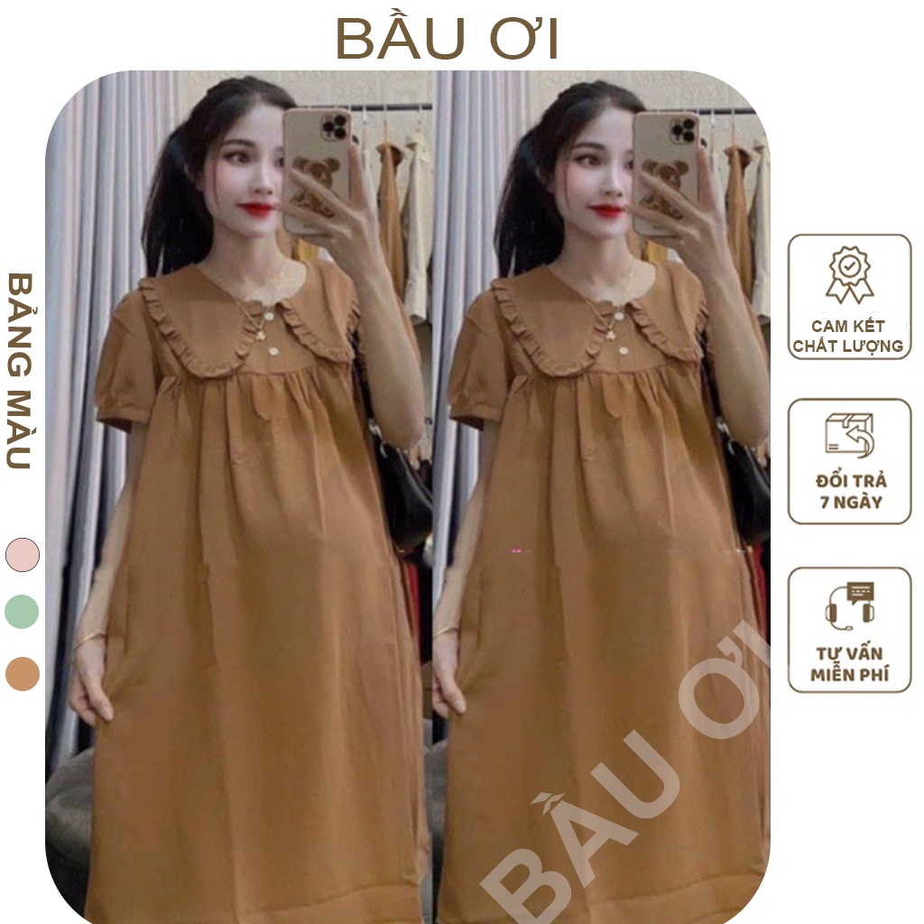 [BAUOII V26] VÁY BẦU CÔNG SỞ THỜI TRANG THIẾT KẾ - ĐẦM BẦU BABYDOLL XINH MÙA HÈ
