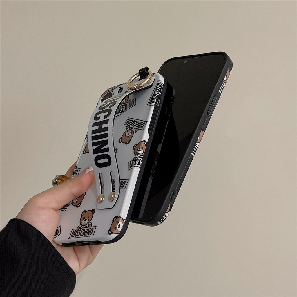 Ốp Lưng Điện Thoại Nhựa Mềm MOSCHINO Bear Case phù hợp cho iPhone15 14 13 12 mini 11 PRO MAX 6/6s 7/8plus SE2 X/XS XR XSMAX #HG512