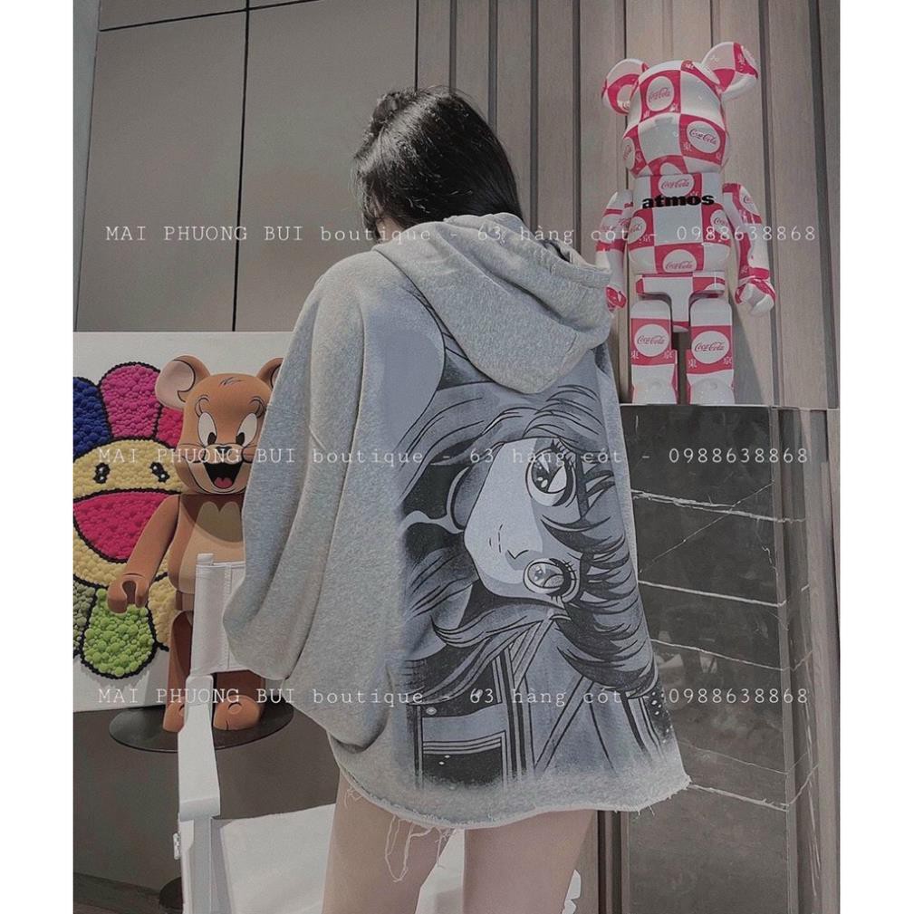 Áo hoodie nữ form rộng, áo hoodie nữ có mũ siêu dễ thương chất nỉ dày dặn dễ mix đồ siêu cá tính Tây Thi Shop | BigBuy360 - bigbuy360.vn