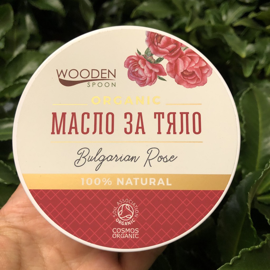 [WOODEN SPOON] SÁP DƯỠNG THỂ HOA HỒNG HỮU CƠ (100ml) - Organic Rose Body Butter