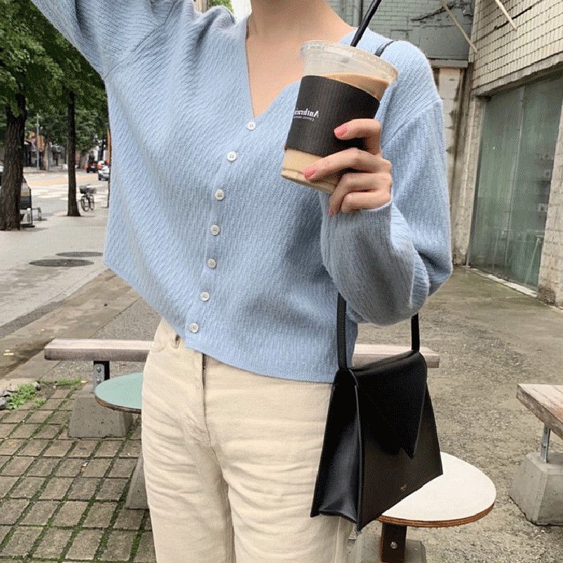 Áo Khoác Cardigan Ngắn Dệt Kim Dáng Rộng Dáng Rộng Dễ Thương Dành Cho Bạn Nữ